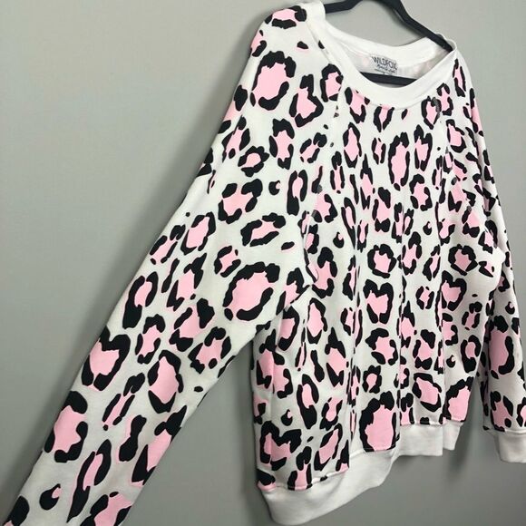 WILDFOX | White Leopard Crewneck Sweatshirt Small - Picture 3 of 6